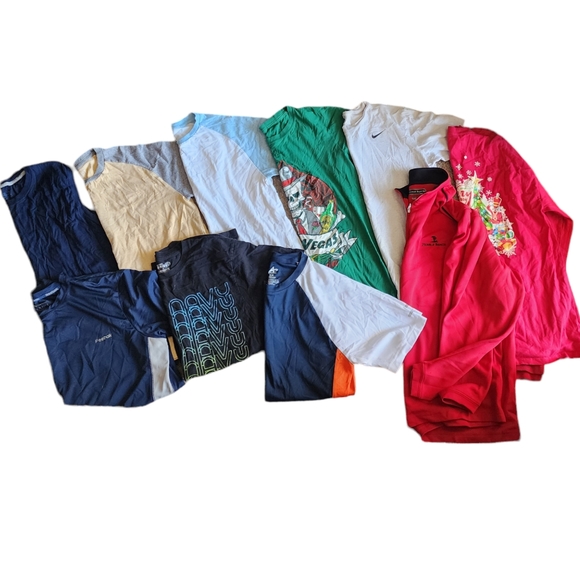 Men's not so mystery sz med clothing bundle one shirt noted with stains last pic - Picture 3 of 4